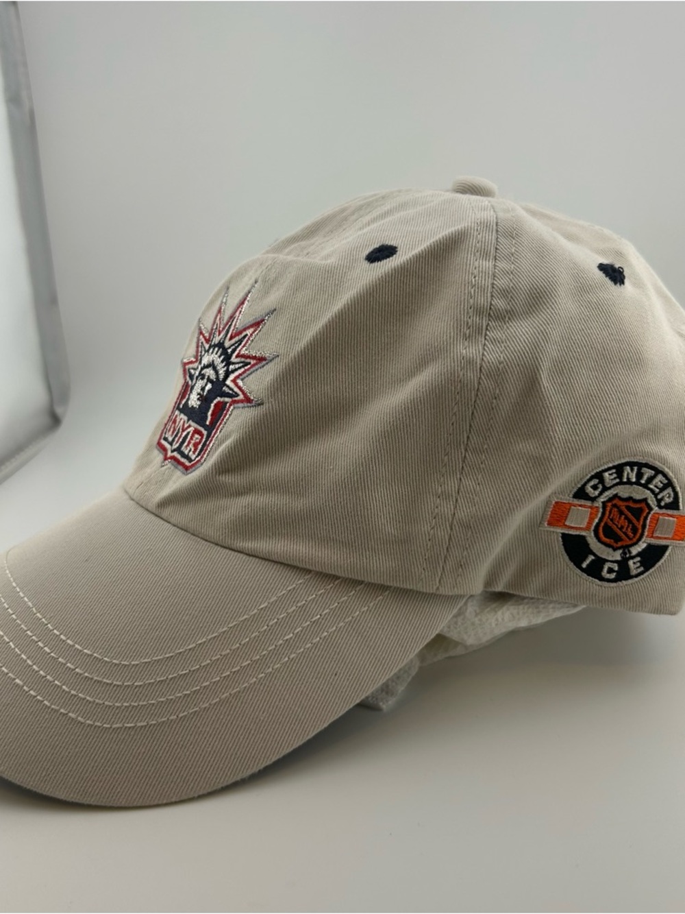 Vintage New York Rangers Pro Player Hat Tan Strapback NHL Center Ice Liberty - Picture 2 of 9